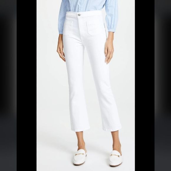 White Current/Elliott ultra high waist kick jeans with patch pockets size 29! - Picture 2 of 14